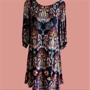 Anthropologie Maeve Navy Floral Dress